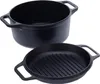 Victoria 30940 Dutch Oven Induktion Gusseisen Eingebrannte Produktbild-Vorschau 1