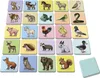 A collection of illustrated animal cards arranged in a grid, with one blank card in the lower right corner. Náhľad obrázku produktu