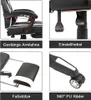 Gaming Drehstuhl schwarz/blau mit Fußstütze, 140° Neigung, Produktbild-Vorschau 2
