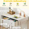 COSTWAY Schreibtisch Kinder mit Stuhl, Kinderschreibtisch Produktbild-Vorschau 4