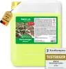 A bottle of cleaning product with a label and marketing badges. Produktbild-Vorschau