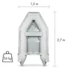 EBERTH Schlauchboot Angelboot Paddelboot aus robustem PVC Produktbild-Vorschau 3