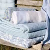 Chic Antique Quilt AIX SKY BLUE Blau Weiß mit Blumen Muster Produktbild-Vorschau 2
