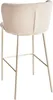 BELIANI Barstuhl 2er Set Hellbeige Bouclé und Metall mit Produktbild-Vorschau 7