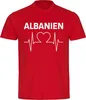 multifanshop Kinder T-Shirt - Albanien - Herzschlag, rot, Produktbild-Vorschau 1