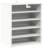 vidaXL Skriňa na topánky biela 60x35x70 cm Drevo Materiál Náhľad obrázku produktu 5