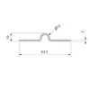 Stahl-Laufschiene 195 cm für 12mm Rundrille / Rund-Nut, für Produktbild-Vorschau 3
