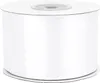 A roll of white satin ribbon on a white background. Produktbild-Vorschau