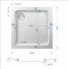 Technical drawing and dimensions of a shower tray. Produktbild-Vorschau