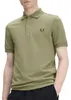 Fred Perry Poloshirt einfarbig grün Baumwolle Produktbild-Vorschau 5