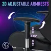 Close-up of a gaming chair's adjustable armrest, highlighting its features with text and graphics. Produktbild-Vorschau
