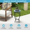 An outdoor setting with a chair, a mosaic side table with a bonsai tree, and grass. Produktbild-Vorschau