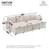 Merax Ecksofa, U-Form Sofa mit Schlaffunktion und Produktbild-Vorschau 8
