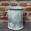 Runder Zink Pflanztopf mit Griffen, rostiger Stil, H 26 cm, Produktbild-Vorschau 3