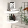 vidaXL Eck-Schweberegale 2 Stk. Hochglanz-Weiß 25x25x3,8 cm Produktbild-Vorschau 1
