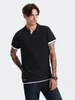 Ombre   Poloshirt aus Baumwolle für Männer schwarz Produktbild-Vorschau 8