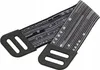 A close-up studio shot of two black plastic connectors attached to patterned fabric straps. Náhled obrázku produktu