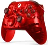 A red translucent Xbox wireless controller is shown against a white background. Podgląd zdjęcia produktu
