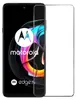 A Motorola Edge 20 Lite smartphone is shown with a screen protector applied. Produktbild-Vorschau