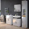 Badschrank Vicco Irma Weiß Hochglanz mit Einsätzen 30 x 192 Produktbild-Vorschau 4