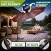 tillvex Zweefparasol Aluminium met LED Solar Ø 350 cm + Productafbeelding-voorbeeld 6