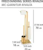 WENKO Stand WC-Garnitur Mod. Rivalta Gold, Edelstahl Produktbild-Vorschau 4