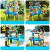 Wassertisch Sandkasten Wassereimer Kinder Garten + Stuhl Produktbild-Vorschau 2