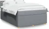Boxspringbett mit Matratze Hellgrau 140x200 cm Stoff Produktbild-Vorschau 2