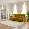 Schlafsofa - 212x92x89 cm - Gelb - Sofa mit Bettkasten - Produktbild-Vorschau 3