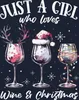 Just a girl who loves wine and christmas Weintrinker - Produktbild-Vorschau 3