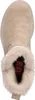 Top-down view of a beige winter boot with a fluffy lining. Voir les images du produit