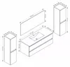 Badmöbel Set 120 cm Schwarz Badezimmermöbel Hochschrank Produktbild-Vorschau 6