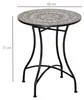 Outsunny Gartentisch Mosaiktisch rund Bistrotisch Produktbild-Vorschau 3