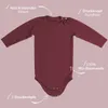 Baby Body aus 100% Baumwolle mit Druckknopf langarm gerippt Produktbild-Vorschau 2