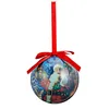 A Christmas ornament with a Santa Claus motif hanging from a red ribbon. Produktbild-Vorschau