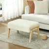 HOMCOM Sitzhocker Hocker mit weichem Sitzkissen Holzbeinen Produktbild-Vorschau 2