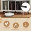 Stojak na gramofon COSTWAY ze stacją ładującą, szafka na Podgląd zdjęcia produktu 6