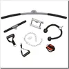 A collection of fitness accessories for weight machines, including various handles, a chain, and a rope attachment. Produktbild-Vorschau