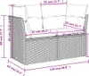 VidaXL 366217, 2 siedz., Kremowy, 110 kg, 1240 mm, 620 mm, Podgląd zdjęcia produktu 12