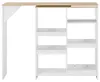 vidaXL Barový stôl s pohyblivou policou biely 138x39x110 cm Náhľad obrázku produktu 1