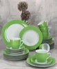 30ks Variant zelený porcelánový jídelní servis 6 osob šálky Náhled obrázku produktu 2