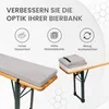 TexDeko Bierbankauflage 220x25x4cm mit Reißverschluss Grau Produktbild-Vorschau 3