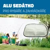 Two people are fishing by a lake, with a reflective mat in the foreground. Náhľad obrázku produktu