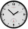 A close-up view of a wall clock with a thermometer. Anteprima dell’immagine prodotto