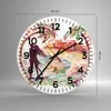 Wanduhr - Rund - Glasuhr - Liebe Palmen Ansicht Sommer - Produktbild-Vorschau 3