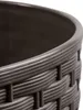 A close-up view of the textured side of a brown planter pot. Náhled obrázku produktu