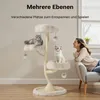 Fudajo Arbre à chat design avec 3 cuvettes, arbre à chat Ø Voir les images du produit 7
