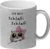 Meme Hamster Glitzer-Kaffeebecher mit Spruch Ich will Produktbild-Vorschau 1