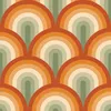 ESTAhome carta da parati art deco verde e arancione 50 x Anteprima dell’immagine prodotto 9