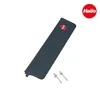 A dark gray handle strip with a red Hailo logo and two silver rivets on a white background. Produktbild-Vorschau